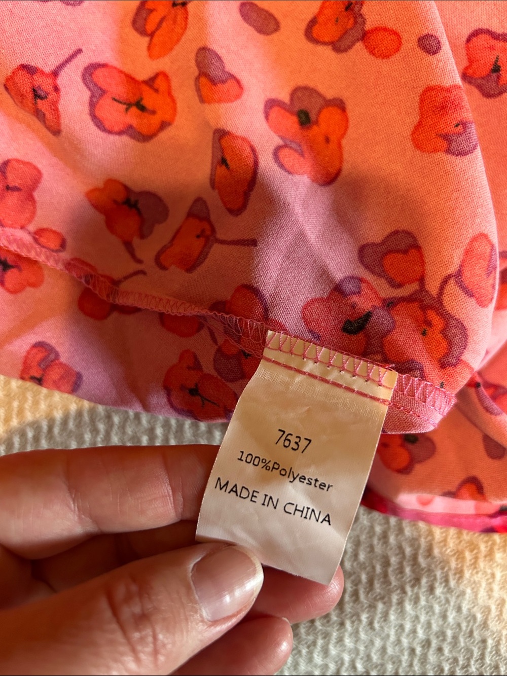 Women’s Pink Floral Print Tiered Dress XL - Picture 4 of 5